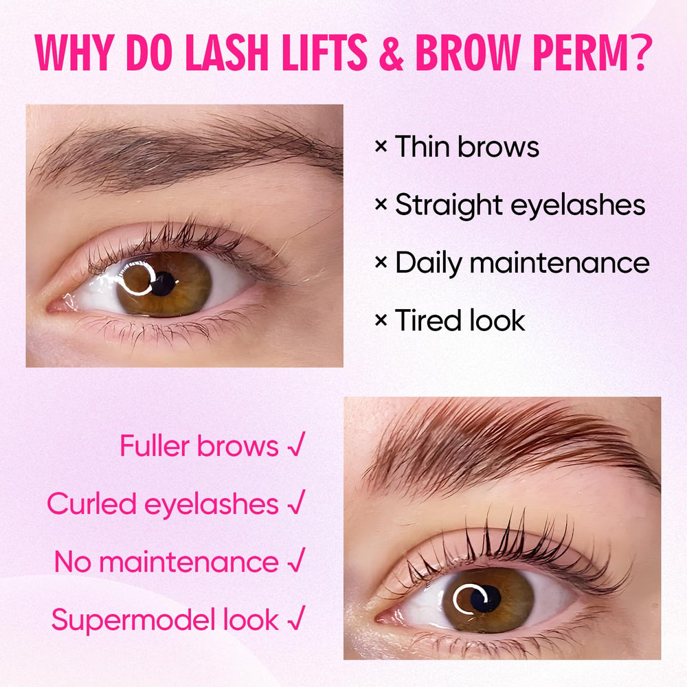 PERMANIA lash lift kit complete toolset includes pads, brushes, and nourisher for DIY lifting.