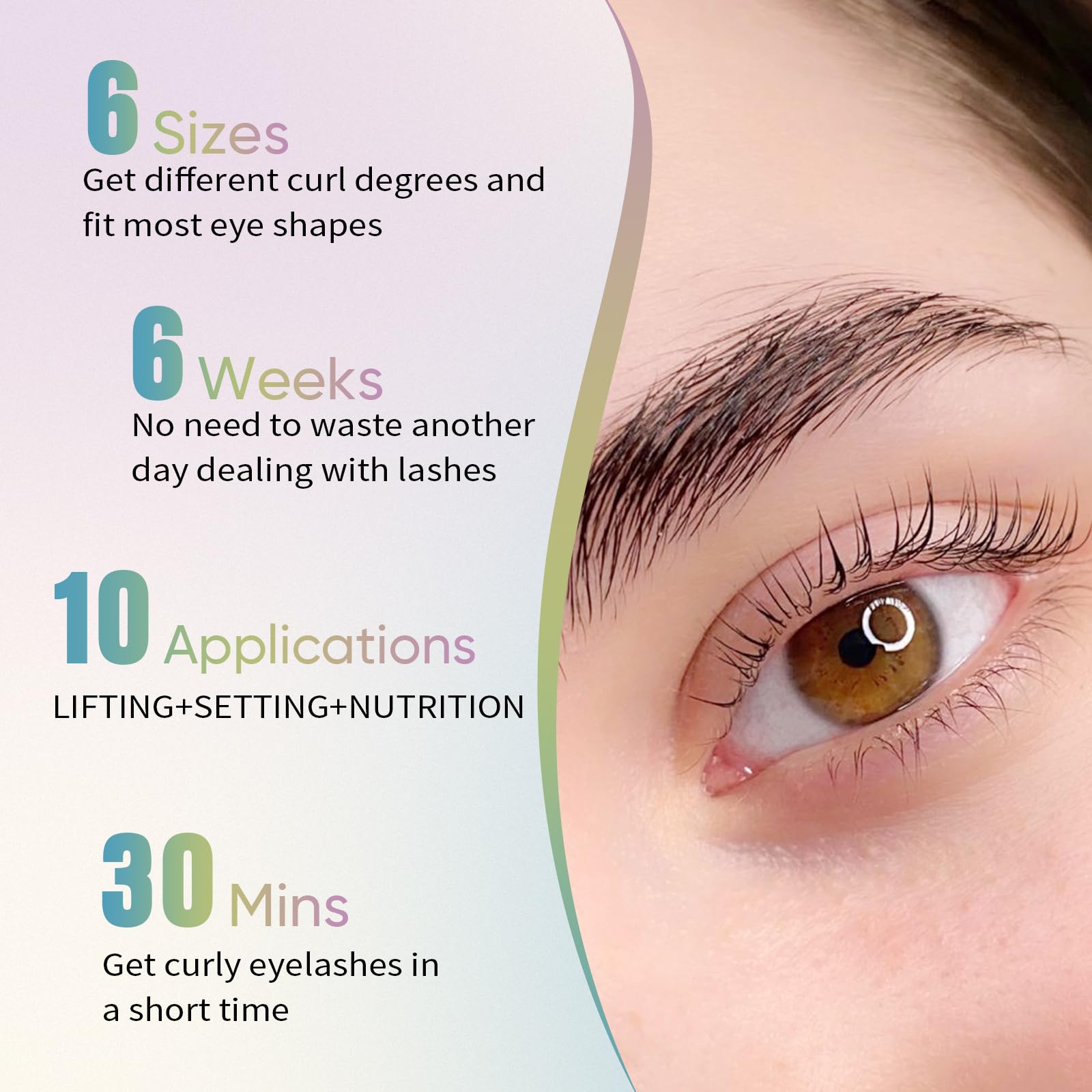PERMANIA lash lift kit with glue balm close-up demonstrating strong hold and easy cleanup.
