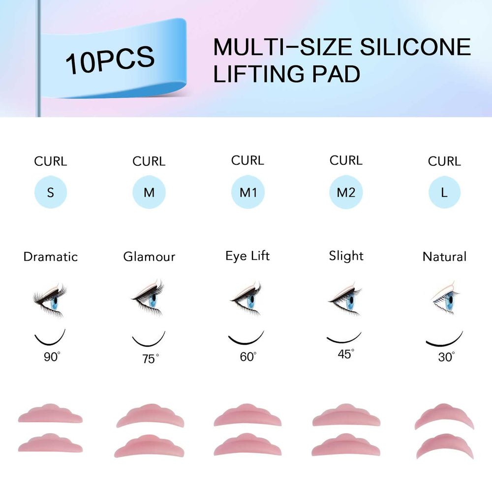 PERMANIA lift pads offer varied curls to customize each eye.