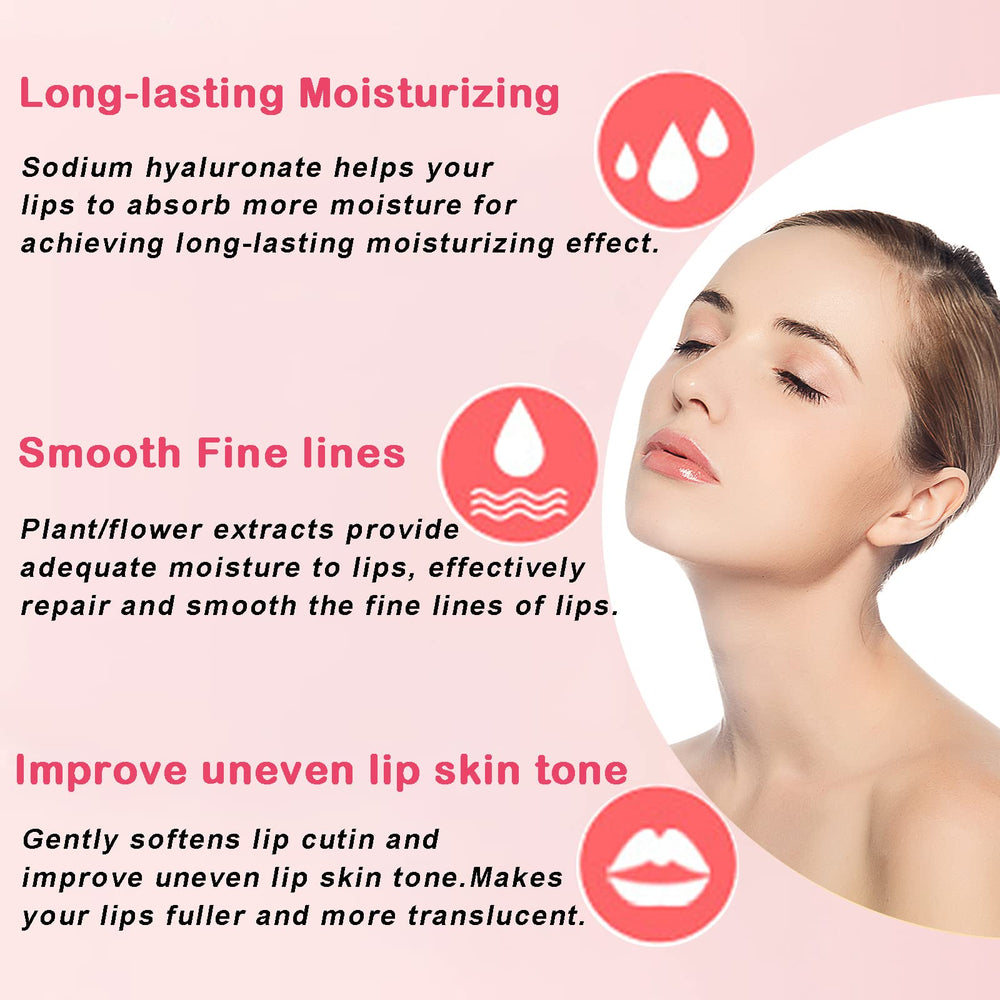 Permotary collagen lip mask application shows soothing hydration during use.