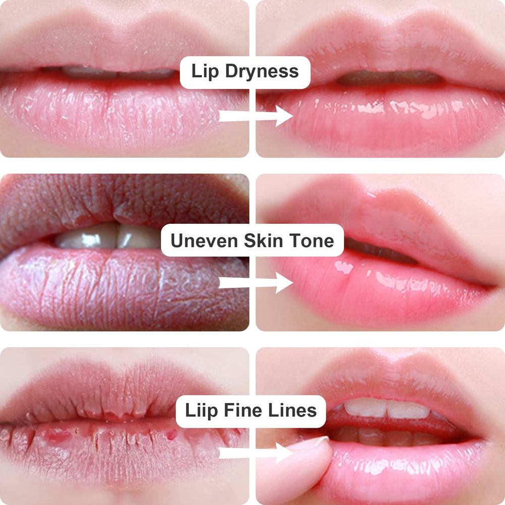 Permotary collagen lip mask closeup highlights hydration for dry lips.