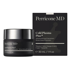 Perricone MD Cold Plasma Plus Advanced Serum concentrate application reveals improved texture and firmness
