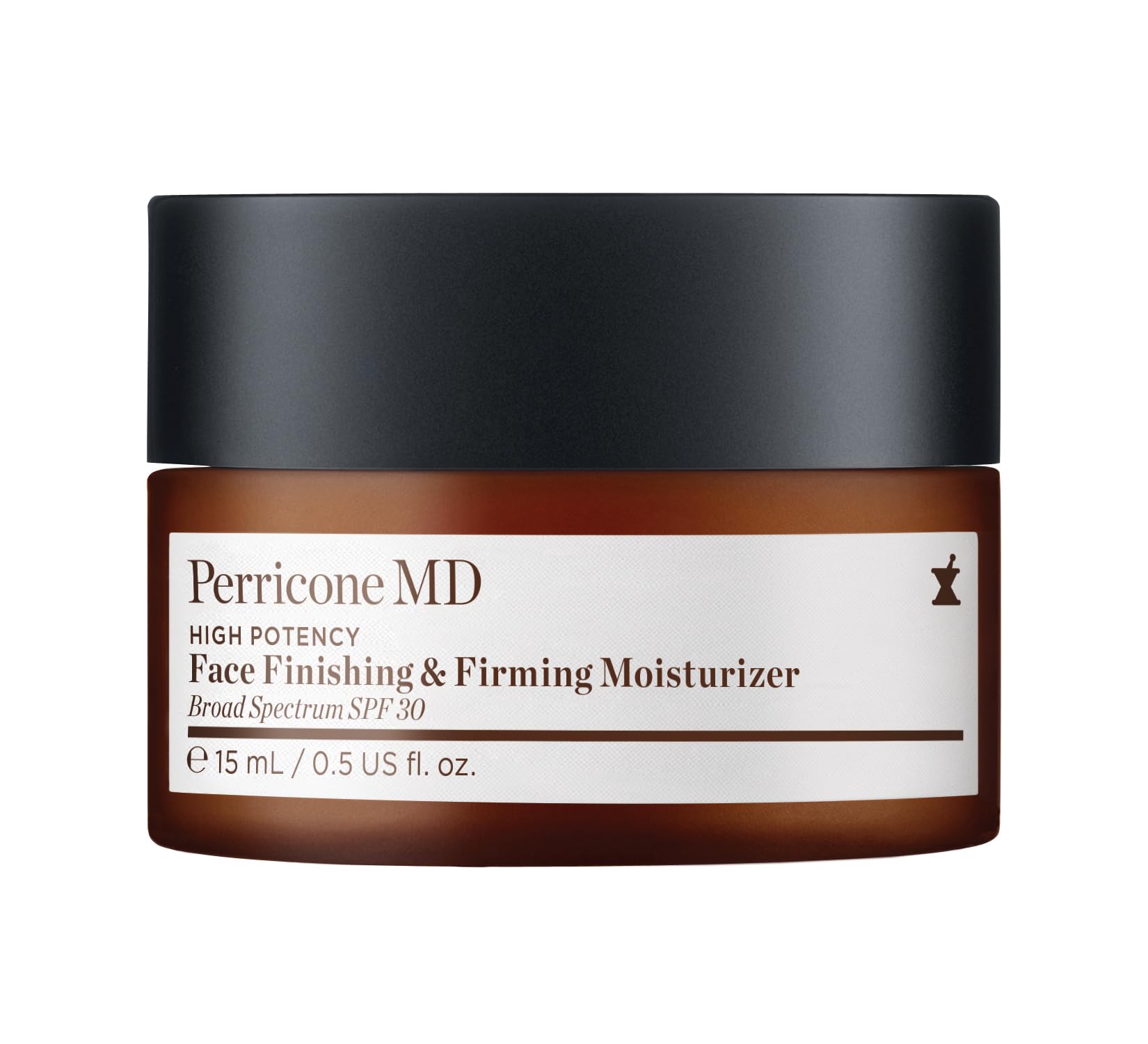 Perricone MD bottle showing SPF 30 protection and hydrating finish.