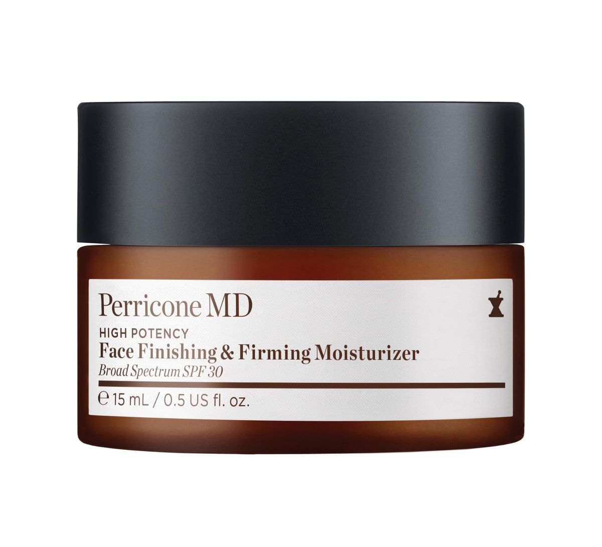 Perricone MD bottle showing SPF 30 protection and hydrating finish.