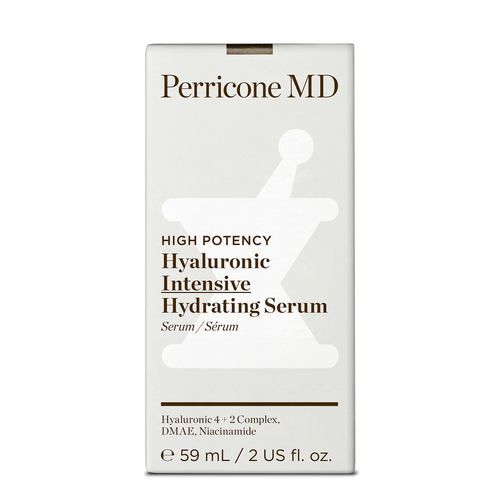 Perricone MD hyaluronic serum texture closeup highlights fast absorption and non greasy finish.
