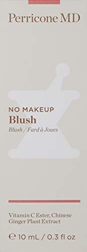 Perricone MD No Makeup Blush application on cheek delivers seamless blend and rosy brightness.