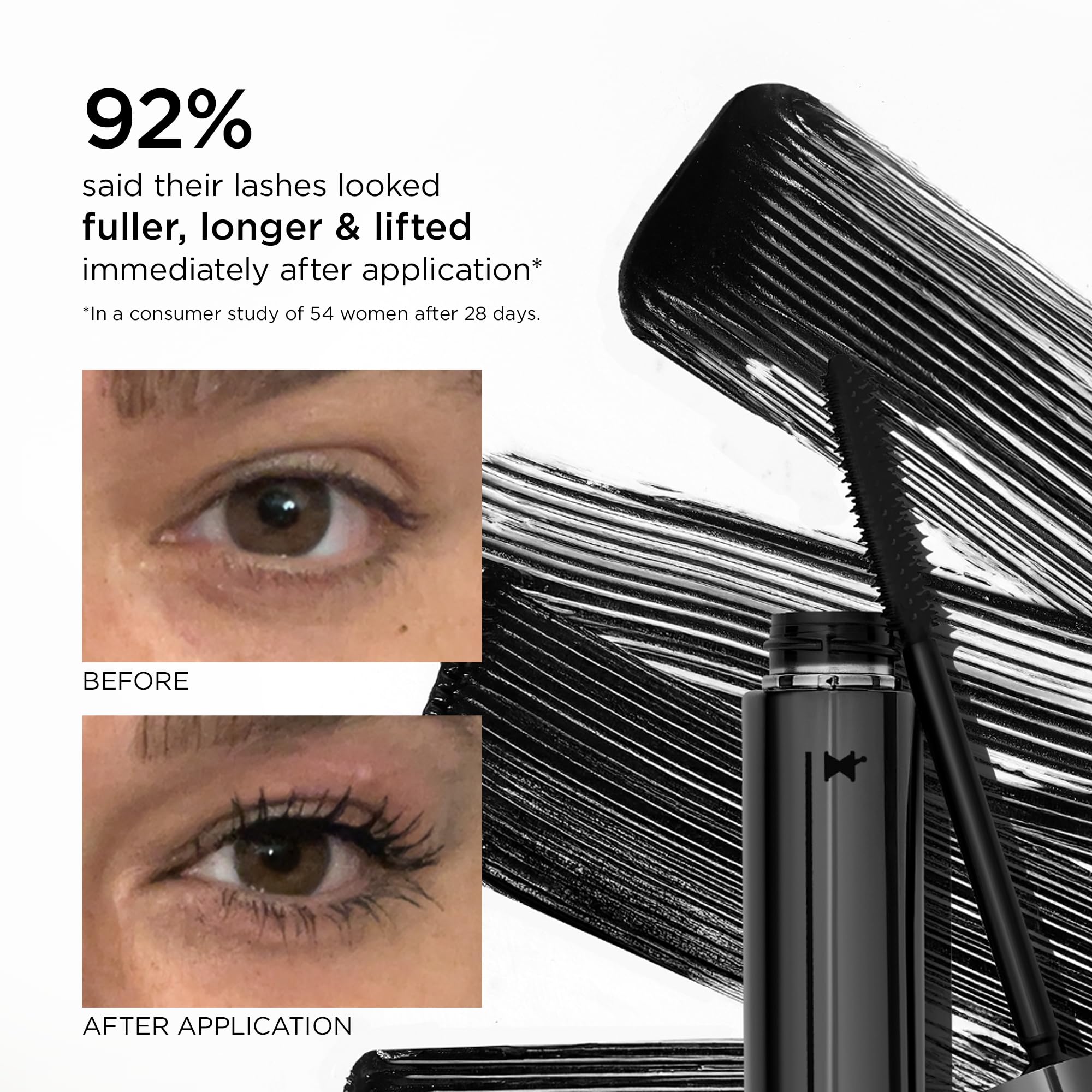 Perricone MD No Makeup Mascara brush close-up for fuller-looking lashes