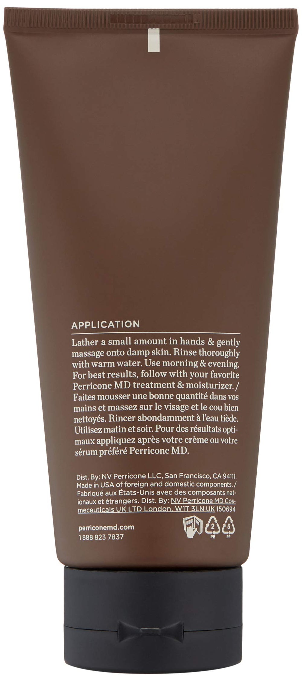 Perricone MD Nutritive Cleanser gel texture on hand softly cleanses.