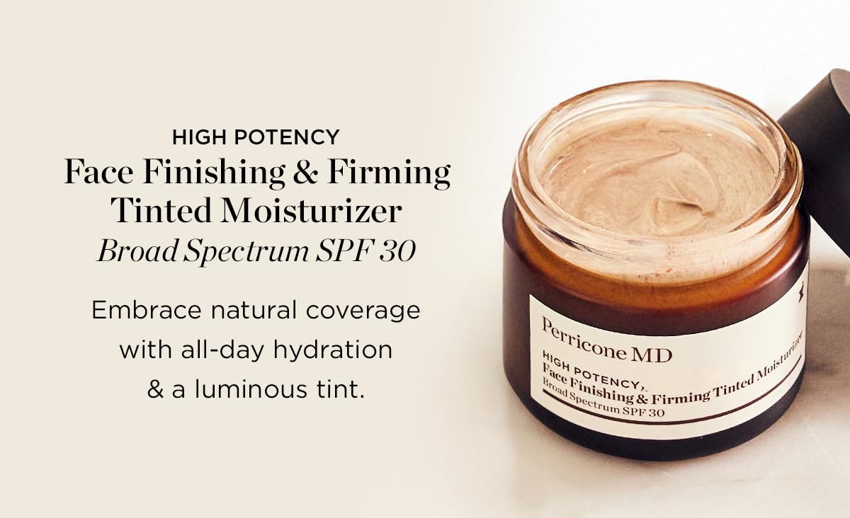Perricone MD pearlescent microcapsules release glow for natural-looking tint.