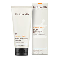 Perricone MD Vitamin C Ester Citrus Brightening Cleanser bottle highlighting brightening cleanse