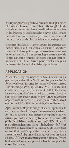 Perricone MD Vitamin C Ester serum swirl close-up for fast absorption.