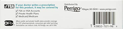 Perrigo benzoyl peroxide gel on skin showing targeted blemish treatment possibility.