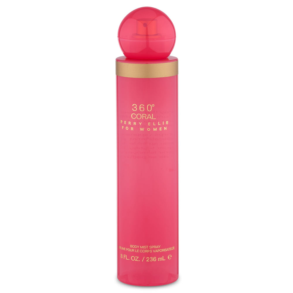 Perry Ellis 360 Coral bottle front for everyday elegance and light fragrance
