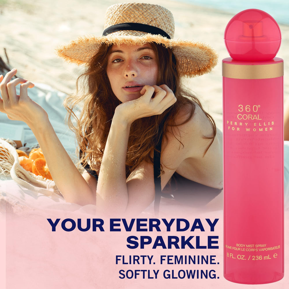 Perry Ellis 360 Coral top notes pear and bergamot offer fresh opening