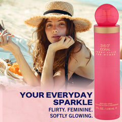 Perry Ellis 360 Coral top notes pear and bergamot offer fresh opening