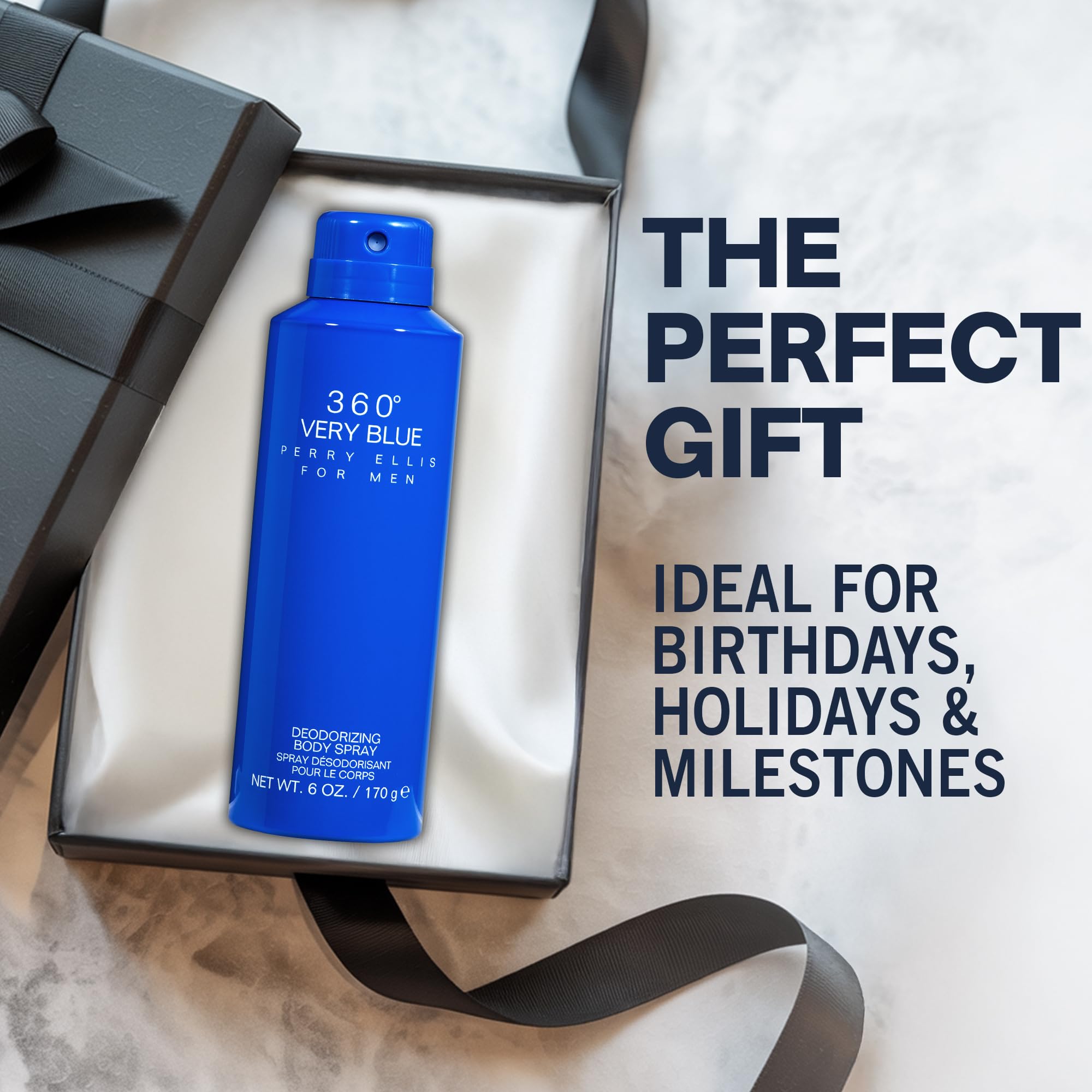 Perry Ellis 360° Very Blue lifestyle-scene captures a confident daily-use vibe.