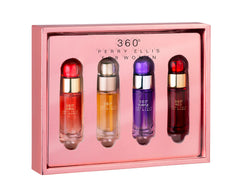 Perry Ellis 360° Women mini gift-set box, travel-friendly fragrance collection for on-the-go freshness.