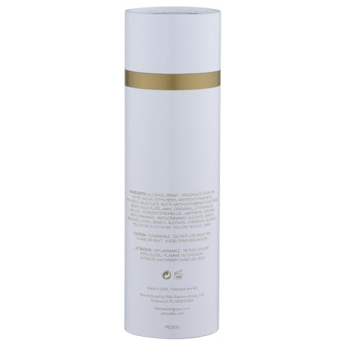 Perry Ellis 360 Women spray action demonstrates quick application for citrus and lavender notes.
