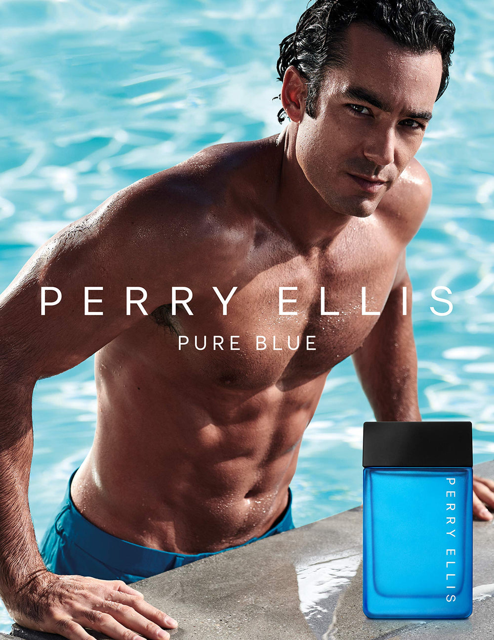 Perry Ellis Pure Blue Men edt mist dispersal for a fresh scent.