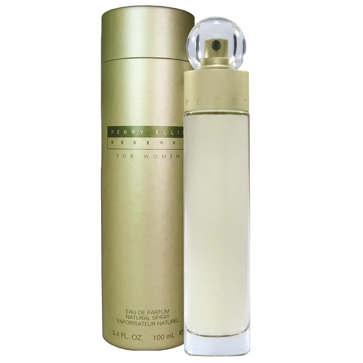 Perry Ellis Reserve Eau De Parfum bottle on display offers a refined everyday fragrance option.