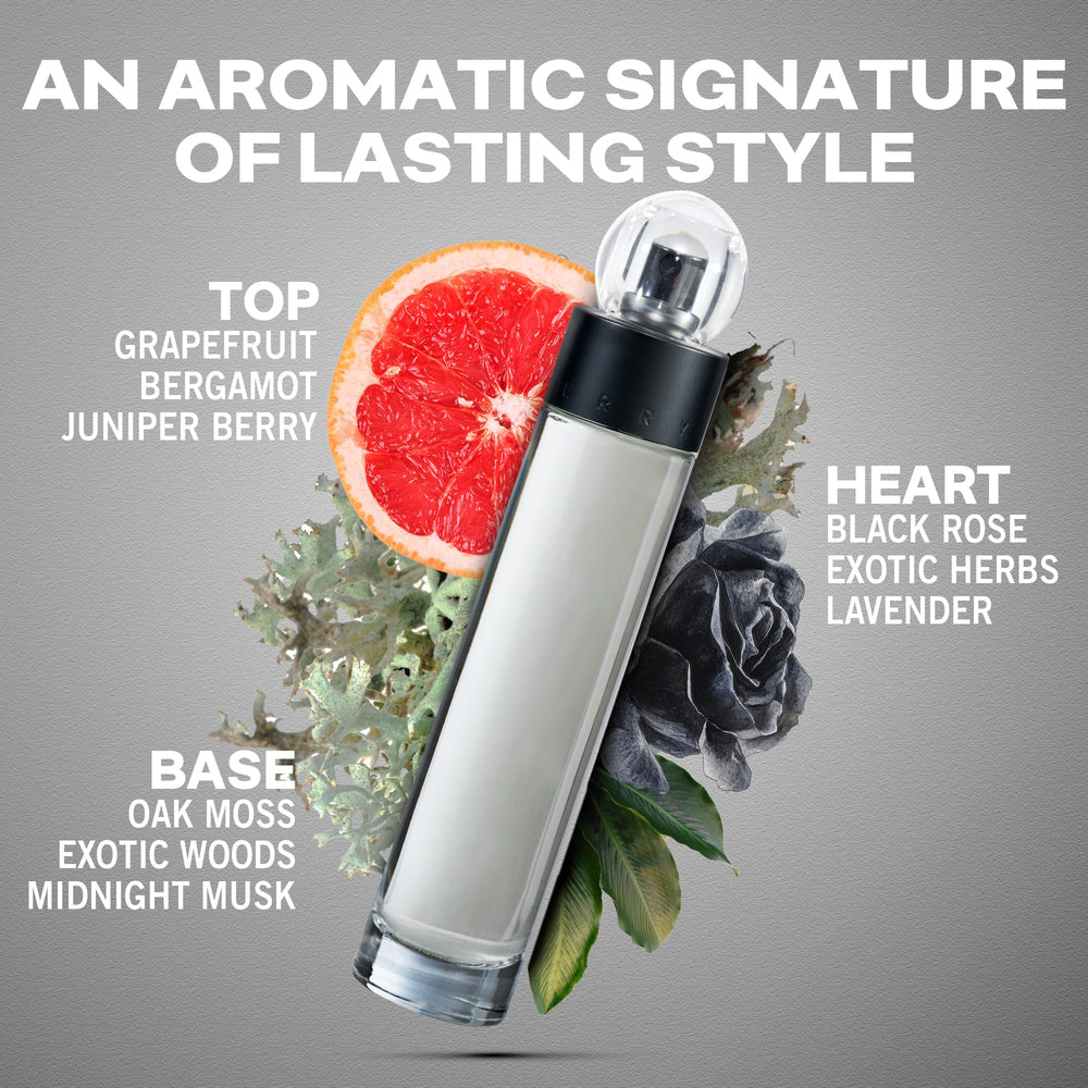 Perry Ellis Reserve top-notes juniper and grapefruit offer an invigorating morning lift.