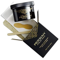Persian cold wax kit biodegradable strips ready for eco-friendly removal
