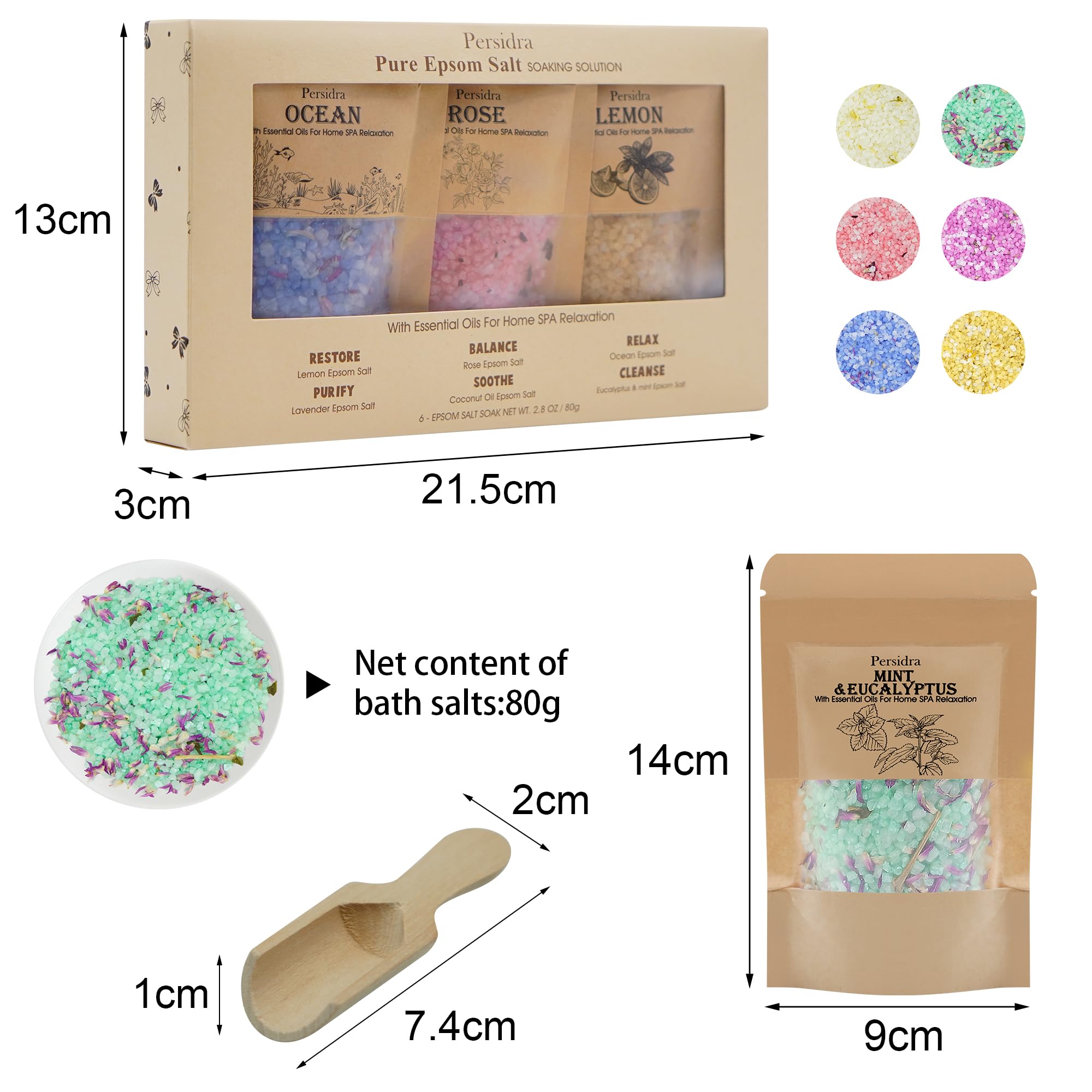 Persidra gift-ready packaging with cotton bags and bamboo scoop for easy gifting