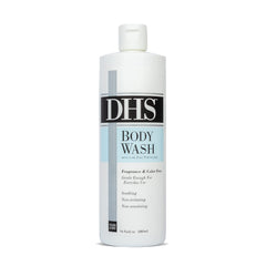 Person & Covey DHS Body Wash bottle front, gentle unscented cleansing for sensitive skin.