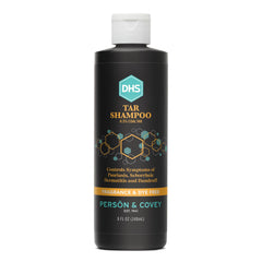 Person & Covey DHS Tar Shampoo bottle front—fragrance-free scalp care