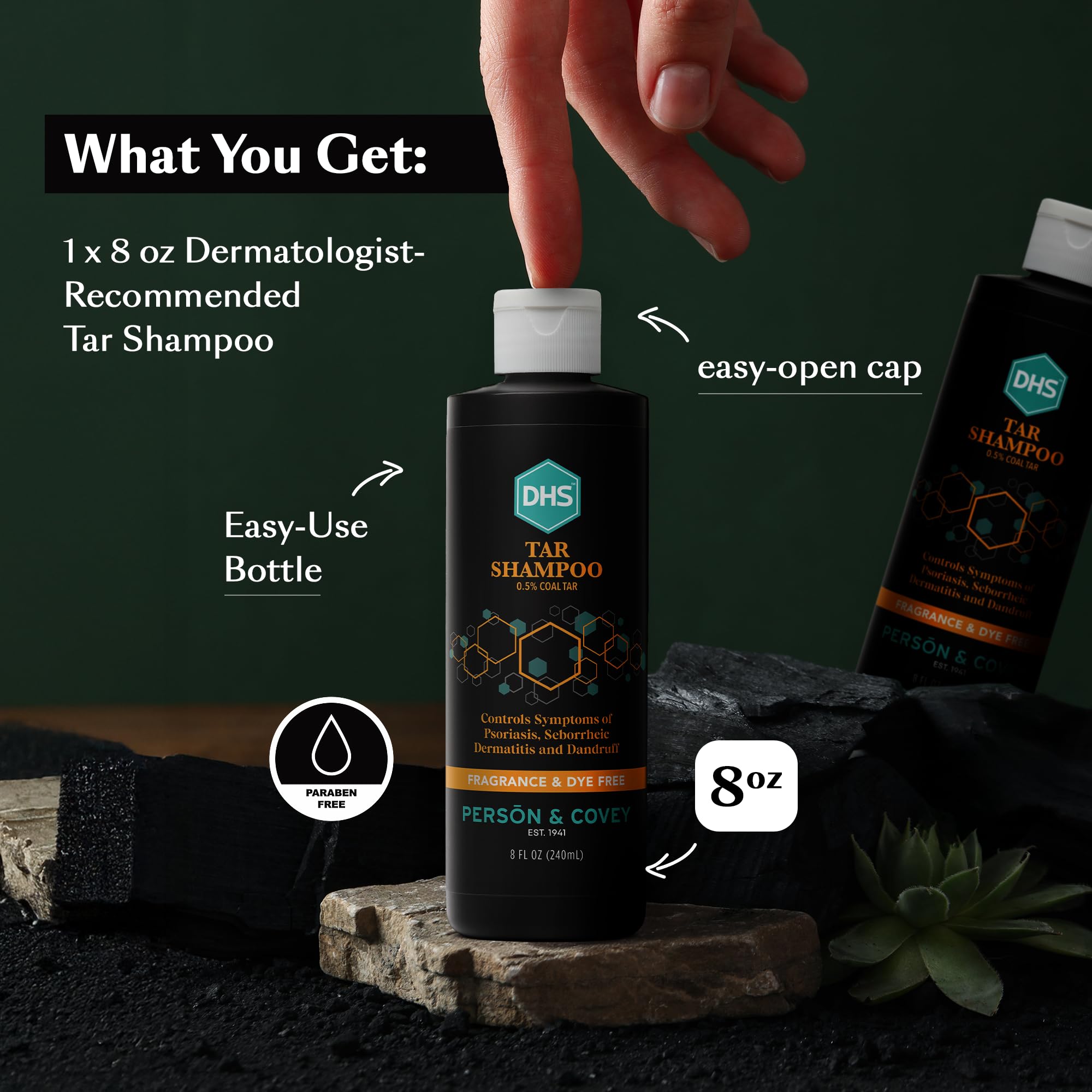 Person & Covey DHS Tar Shampoo clarifying-foam—buildup removal while preserving moisture