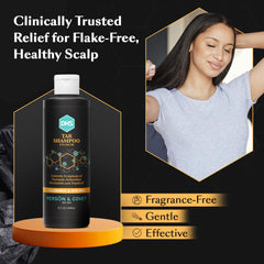 Person & Covey DHS Tar Shampoo label-fragrance-free—dye-free for sensitive scalps