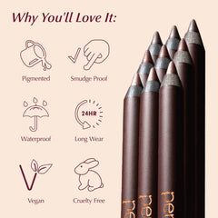Persona 24HR eyeliner on waterline—smudge-proof and bold