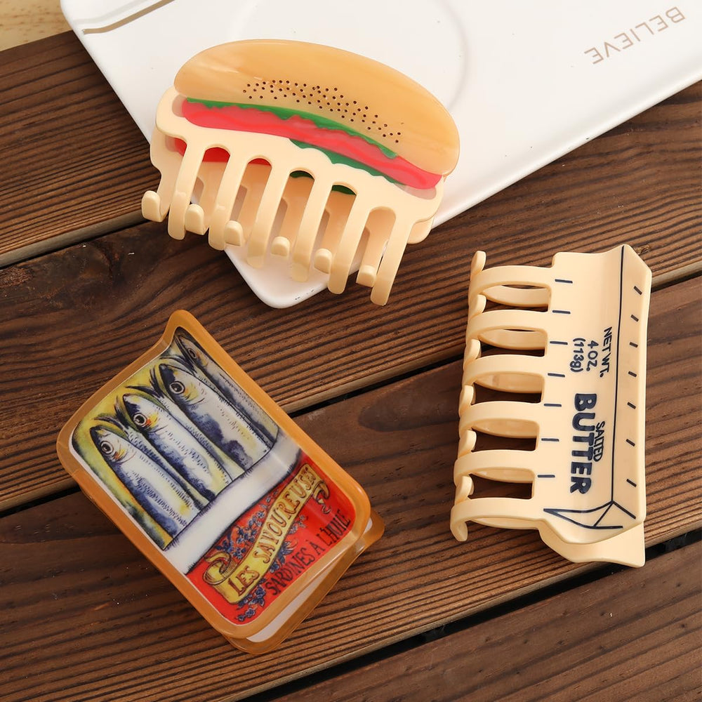 PERSONFUN butter hair clip butter-shape detail adds playful personality to any look.