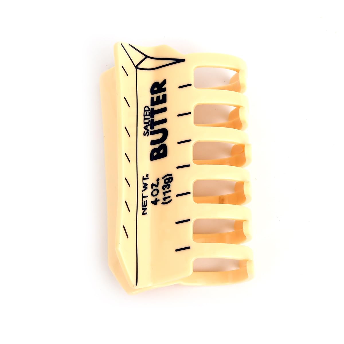 PERSONFUN butter hair clip close-up acetate finish emphasizes durability and smooth surface.