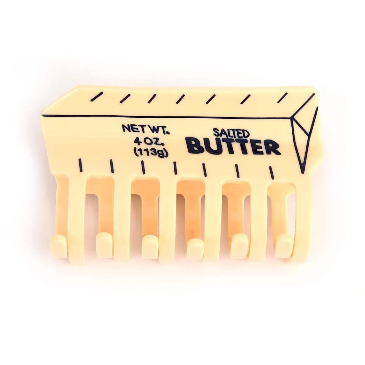 PERSONFUN butter hair clip front view shows secure grip for all hair types.