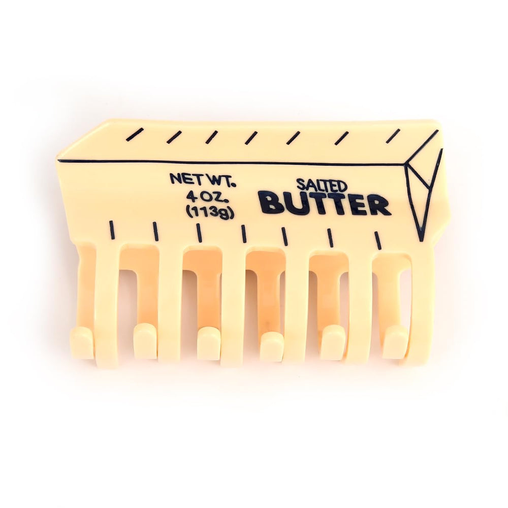 PERSONFUN butter hair clip front view shows secure grip for all hair types.