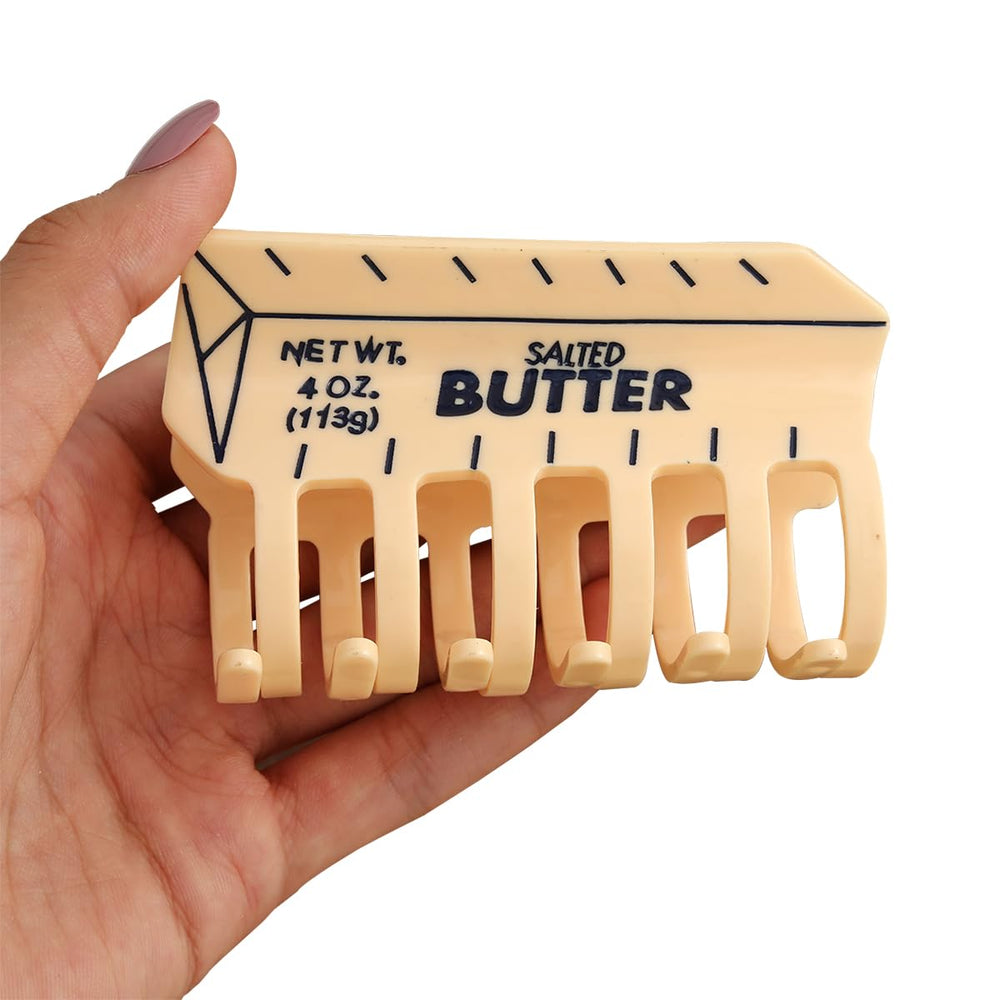 PERSONFUN butter hair clip on styled hair demonstrates versatile everyday wear.