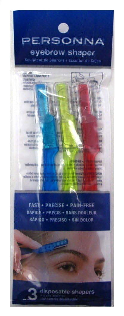 Personna Eyebrow Shaper ergonomic grip provides steady control during grooming.
