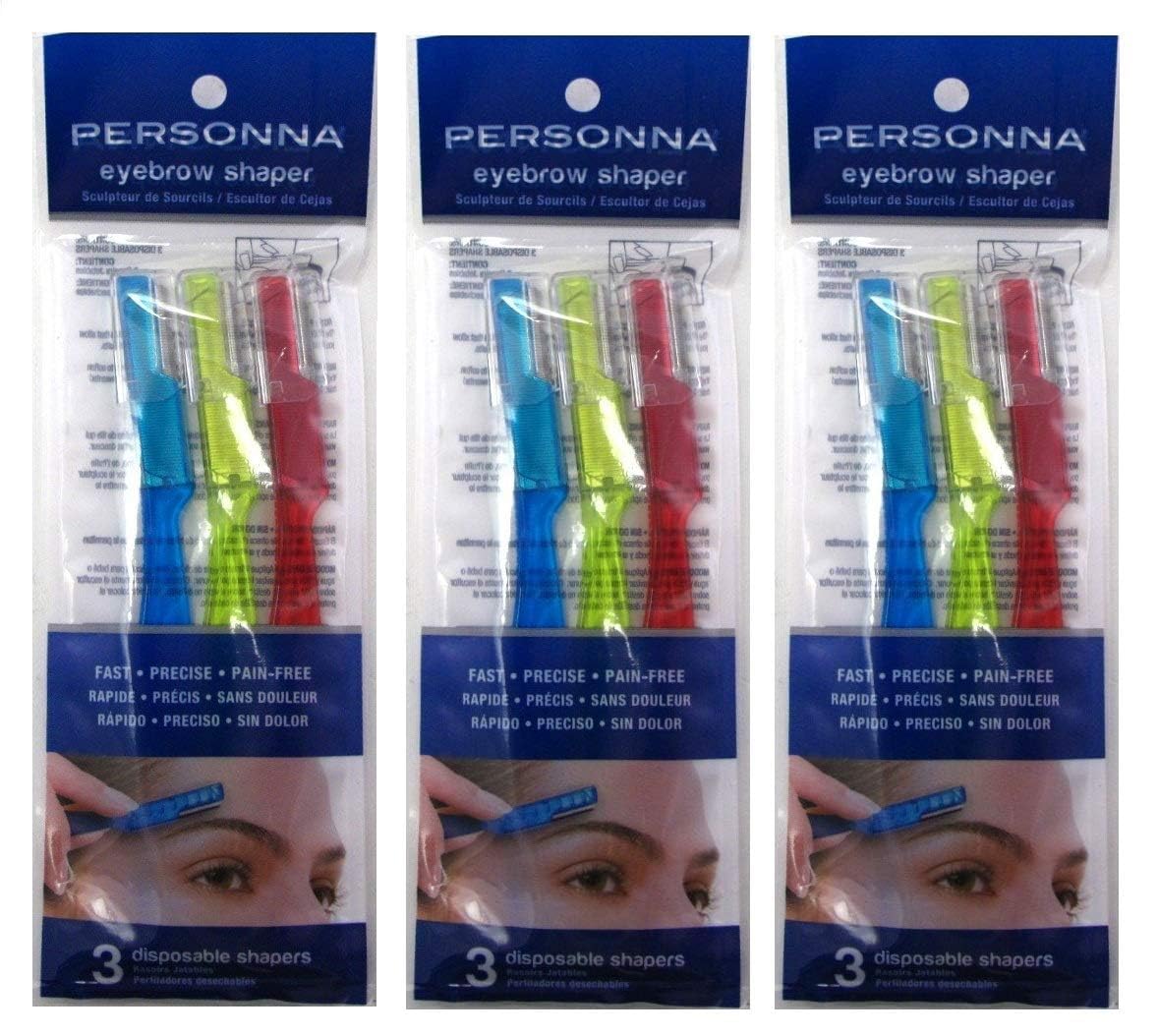 Personna Eyebrow Shaper pack 3 showcases easy-use for quick, precise brow shaping.