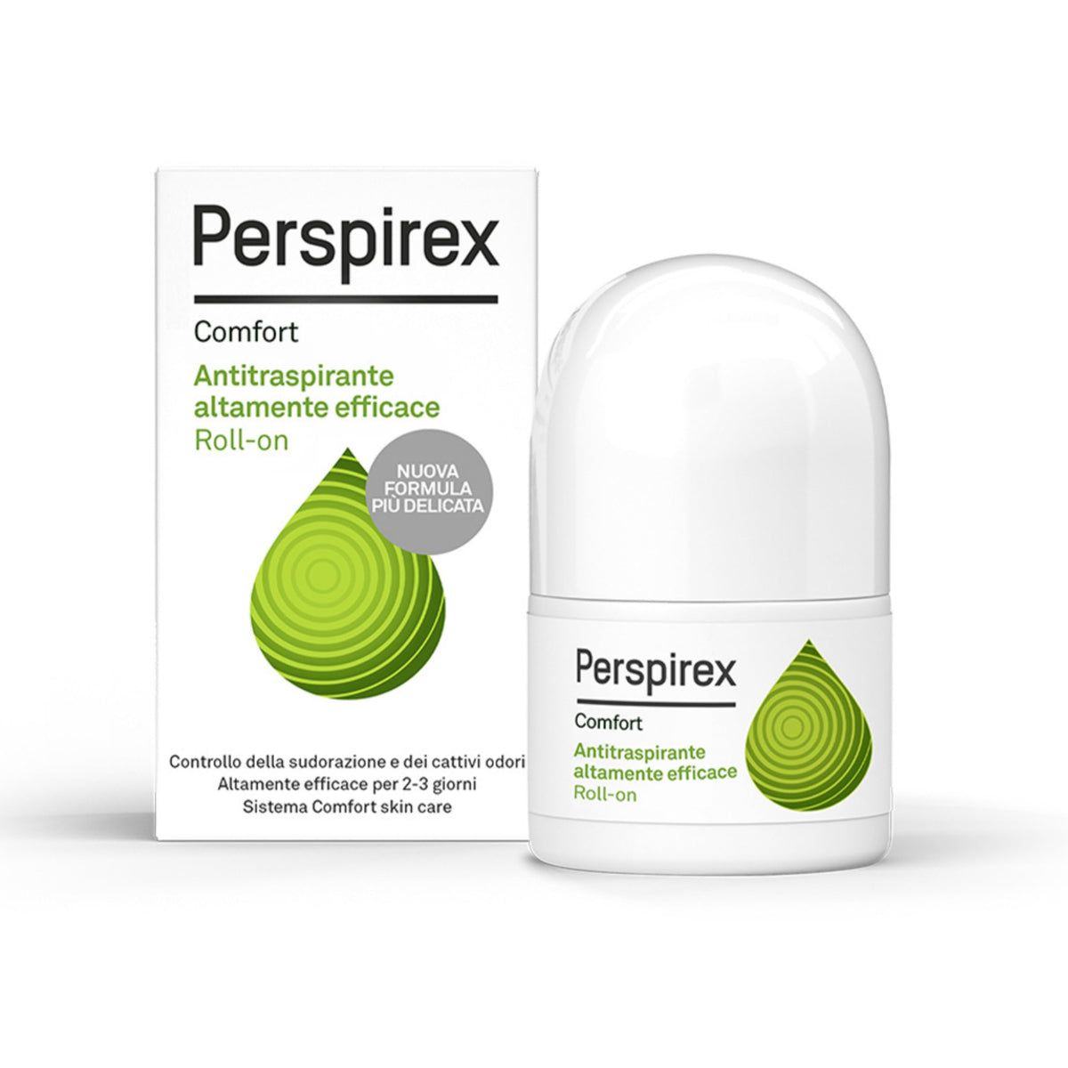 PerspireX Comfort bottle cap—fragrance-free protection for sensitive skin.
