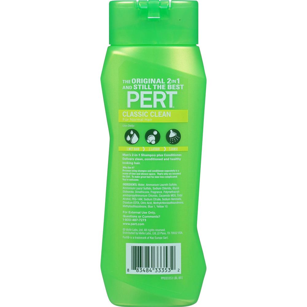 Pert Classic Clean fragrance label highlights its familiar fresh scent.