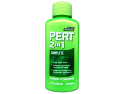 Pert Plus 2in1 shampoo bottle close-up for easy daily cleansing