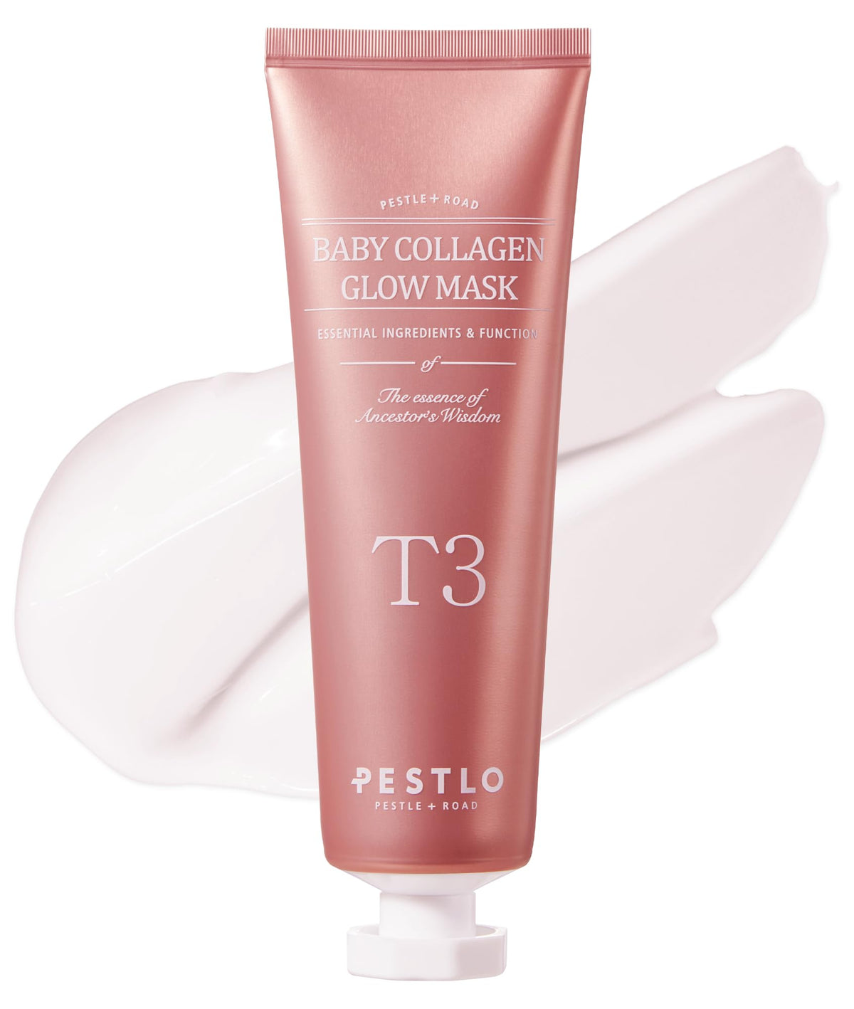 PESTLO Baby Collagen Glow Mask packaging highlights vegan collagen for hydration