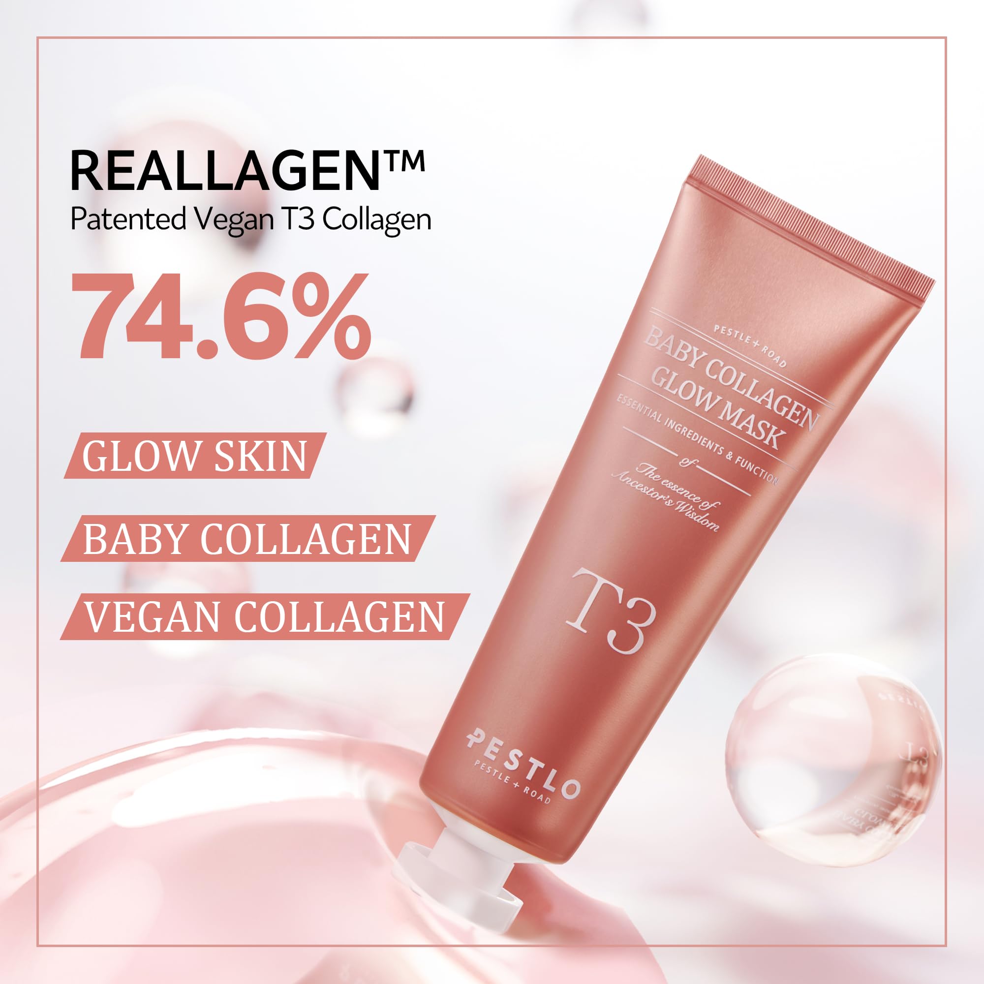 PESTLO Baby Collagen Glow Mask sheet ready to apply for a glow boost
