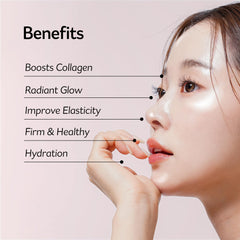 PESTLO Baby Collagen Glow Mask texture close-up shows silky hydration film