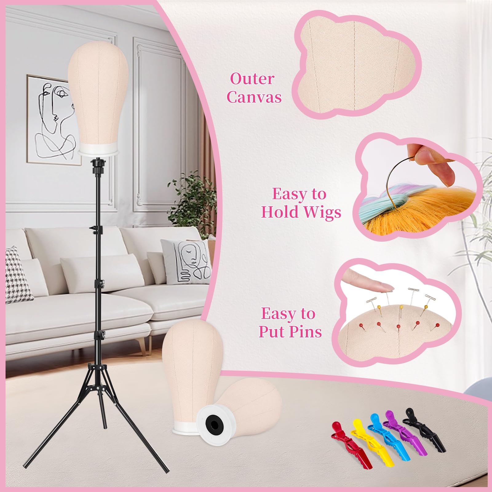 Pet Baby table clamp attaches the wig stand safely to work surfaces
