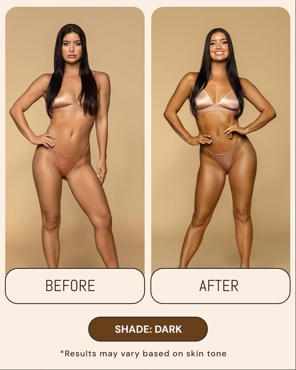 Peta Jane Dark Tanning Mousse arm swatch showing natural color blend.