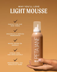 Closeup of Peta Jane mousse texture for quick absorption.