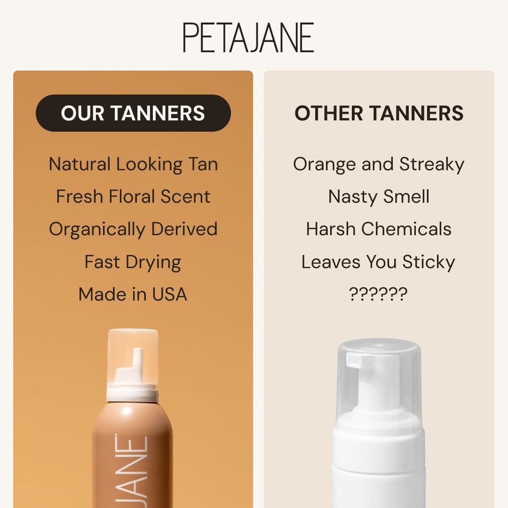 Skin-tone swatch of Peta Jane Light Tanning Mousse.
