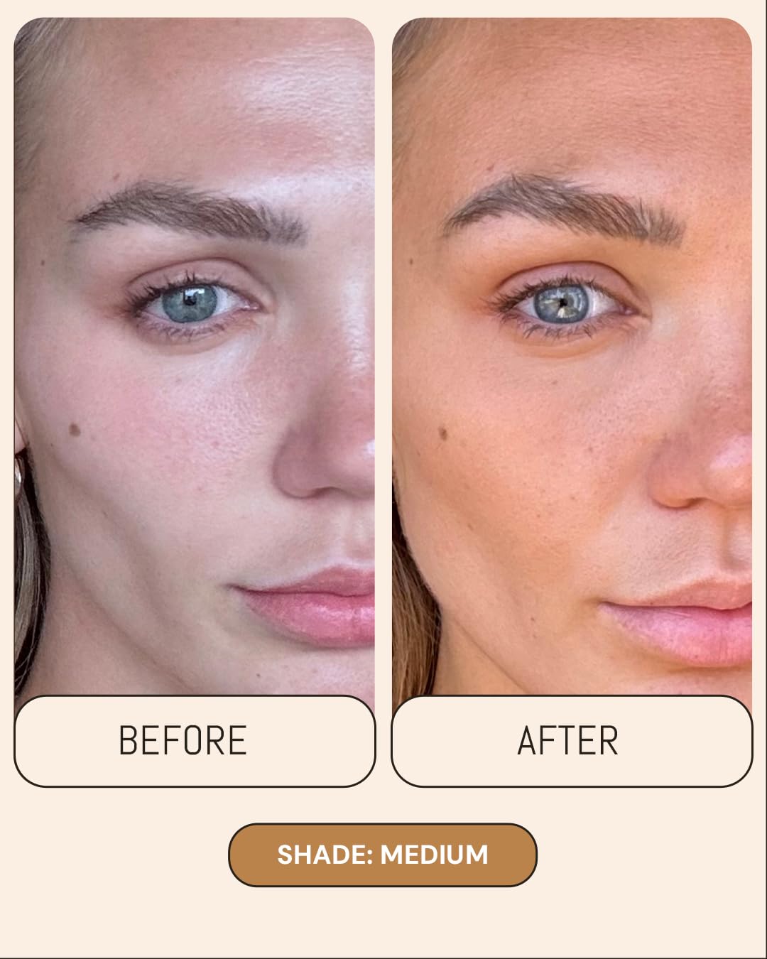 Peta Jane Sunless Tanning Mist hands applying for smooth coverage.